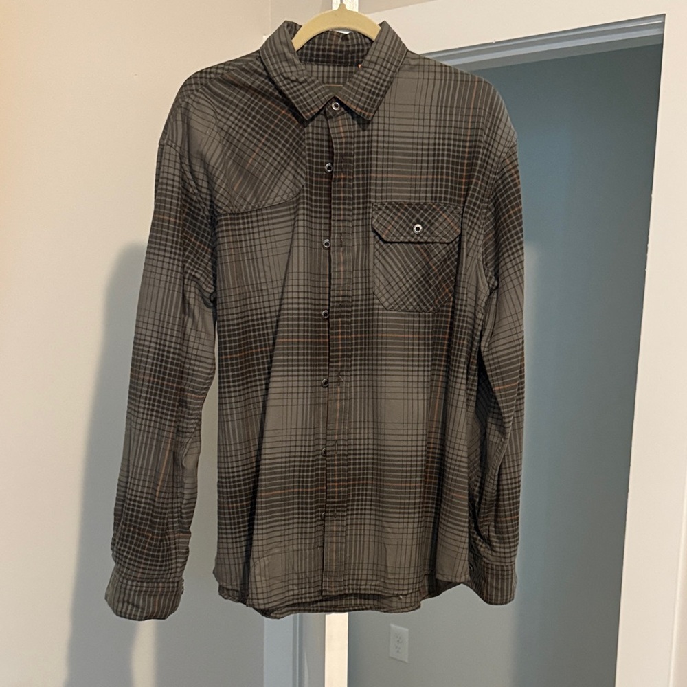 Howler Brothers Black Plaid Casual Button Down Shirt